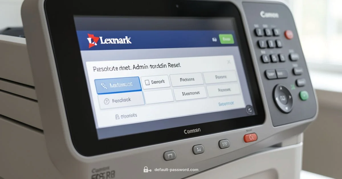 Lexmark Password Security Lexmark Password Security - Default Password
