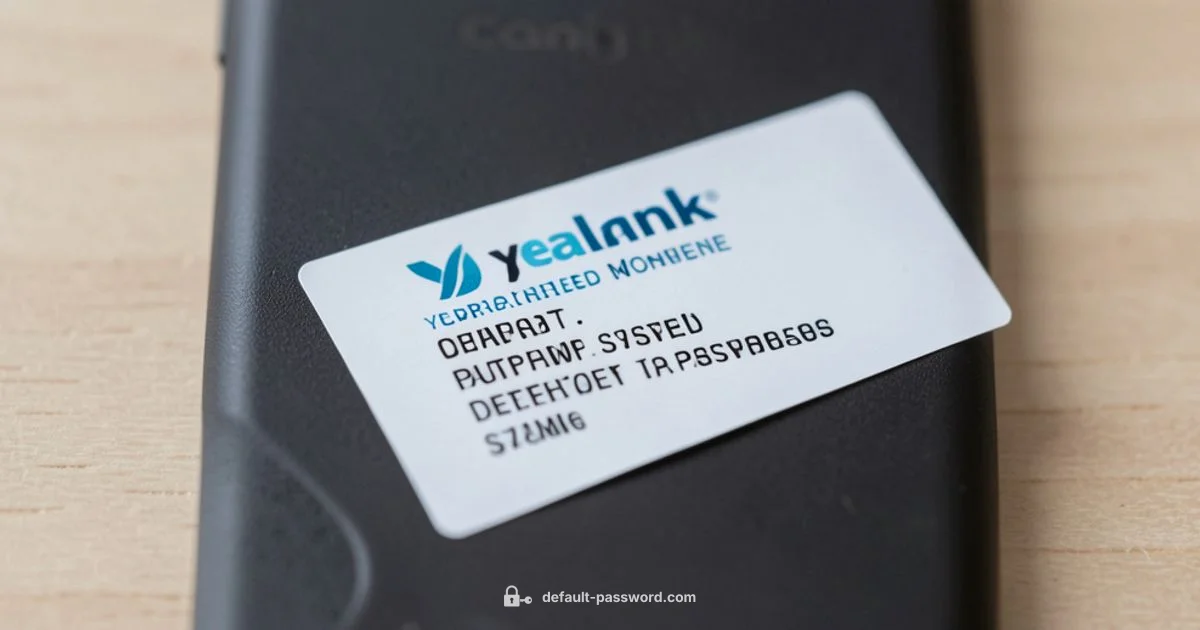 Yealink Password Recovery Yealink Password Recovery - Default Password