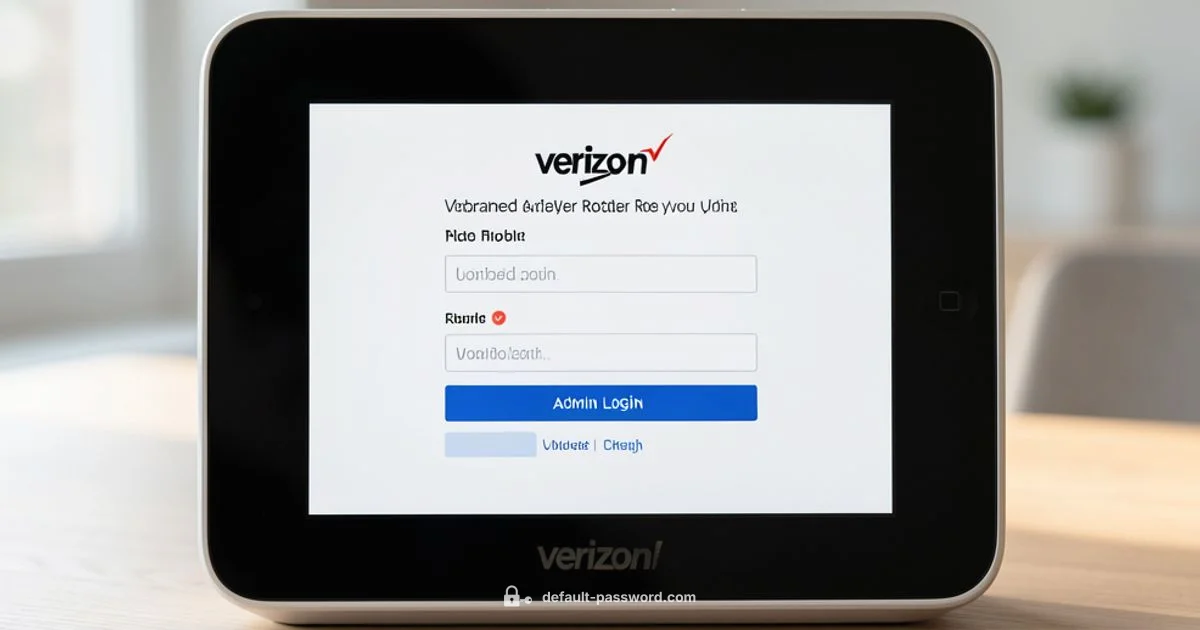 Verizon Router Admin - Default Password