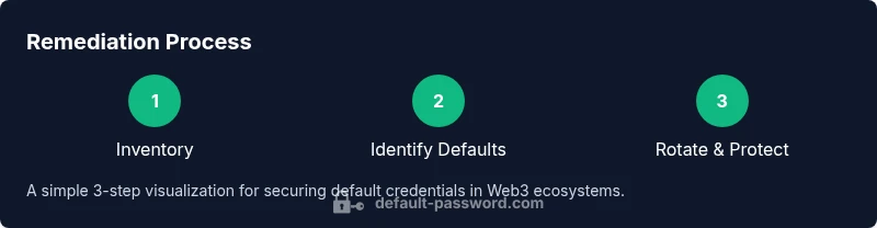 Process infographic showing inventory, defaults, and rotation steps
