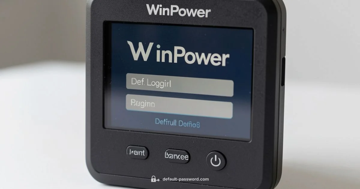 Secure WinPower Passwords - Default Password