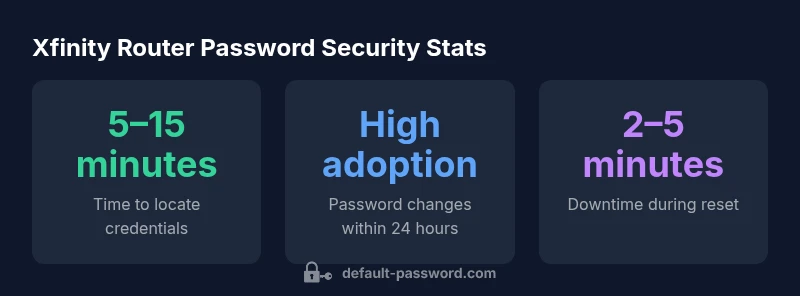 Infographic showing time to locate credentials, password change adoption, and reset downtime