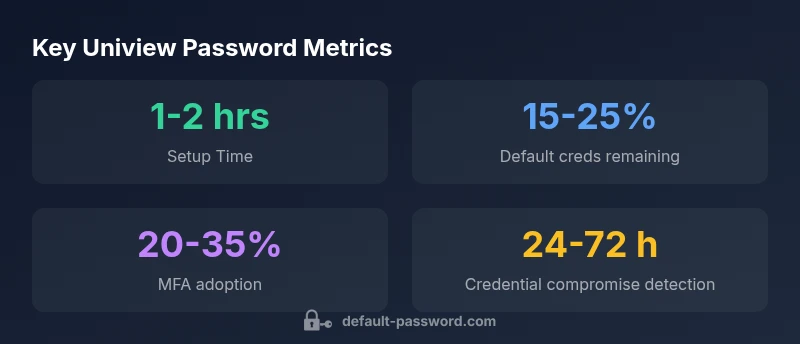 Infographic showing password security metrics for Uniview devices