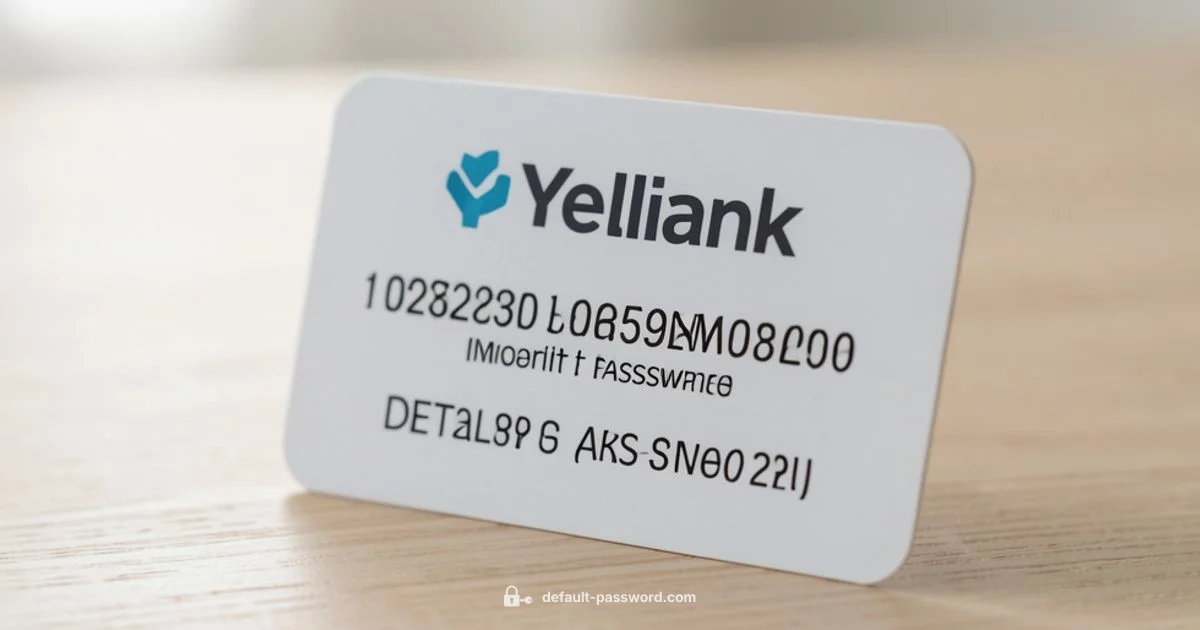 Default Yealink Password - Default Password