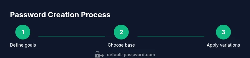 Infographic showing a 3-step password creation process