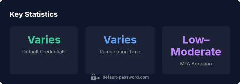 Infographic showing default password risks and best practices for Canon devices