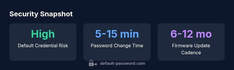 Infographic showing EnGenius default password risk and best practices