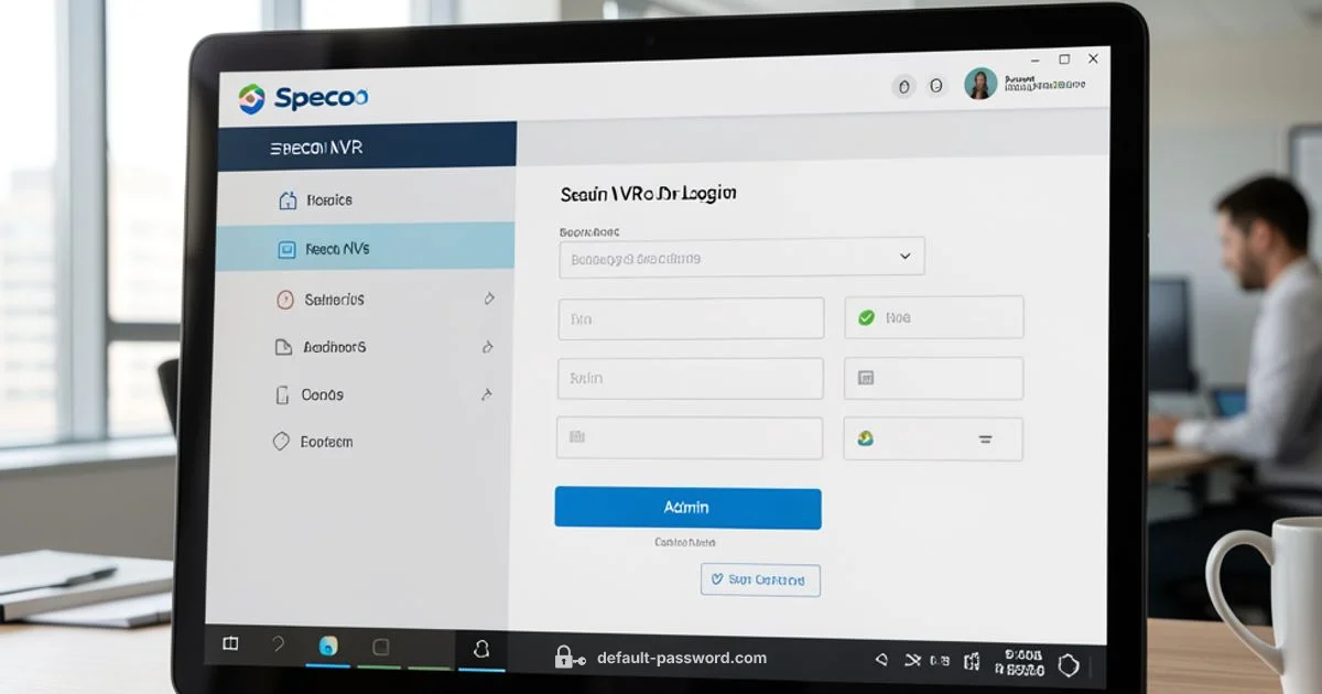 Speco NVR Security Speco NVR Security - Default Password