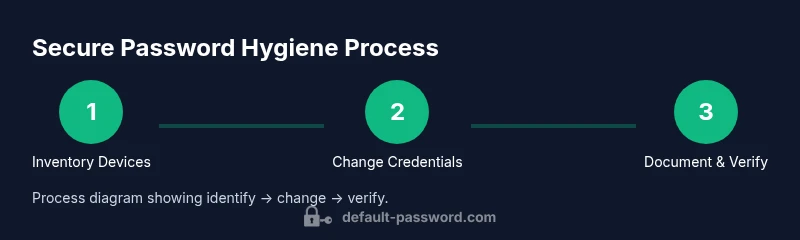 Process diagram for securing home devices by changing default passwords