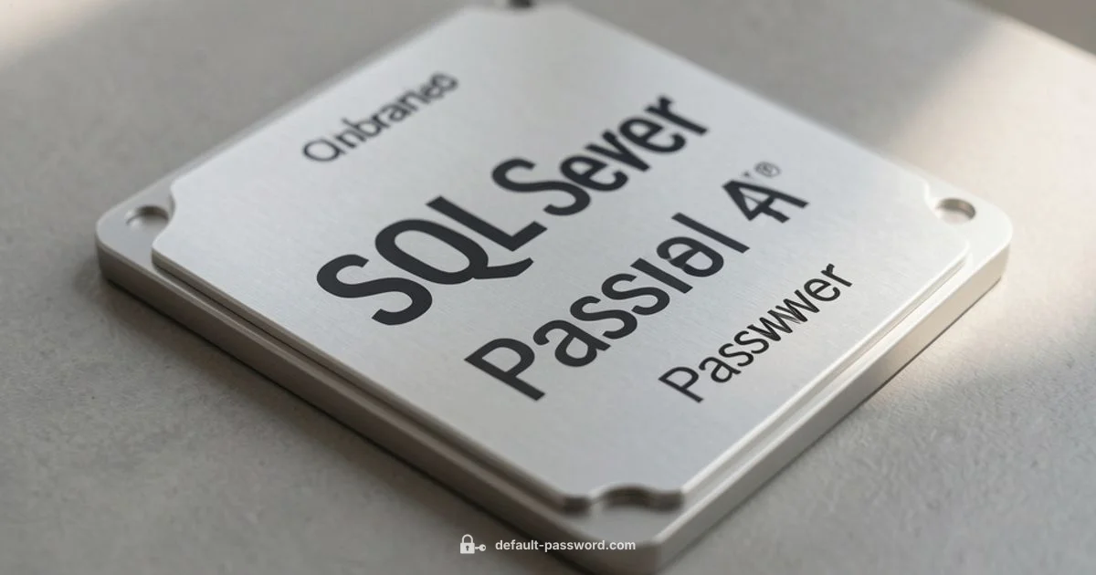 SA Password Security - Default Password