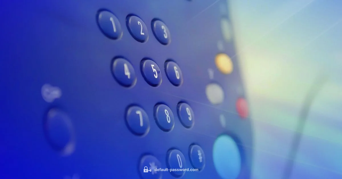 Copier Admin Access - Default Password