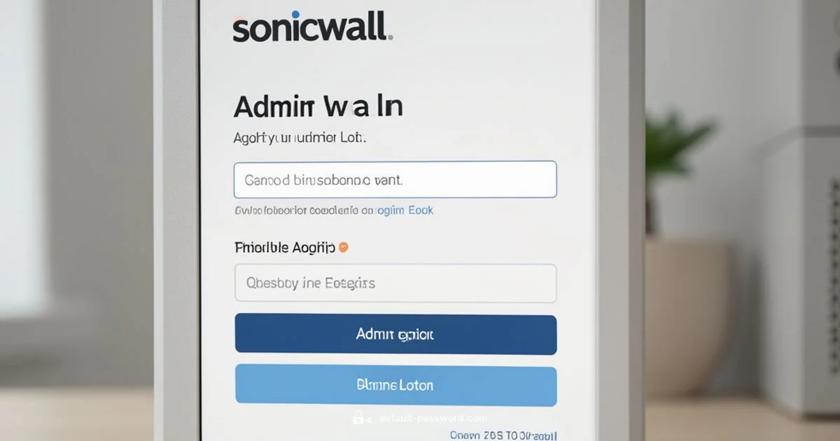 Secure SonicWall Secure SonicWall - Default Password