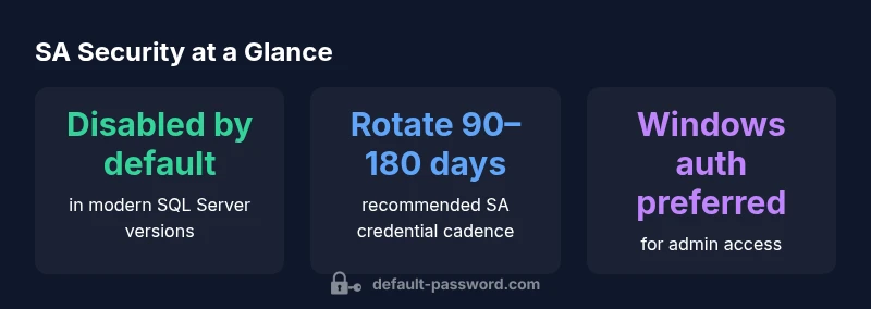 Infographic showing SA password security best practices