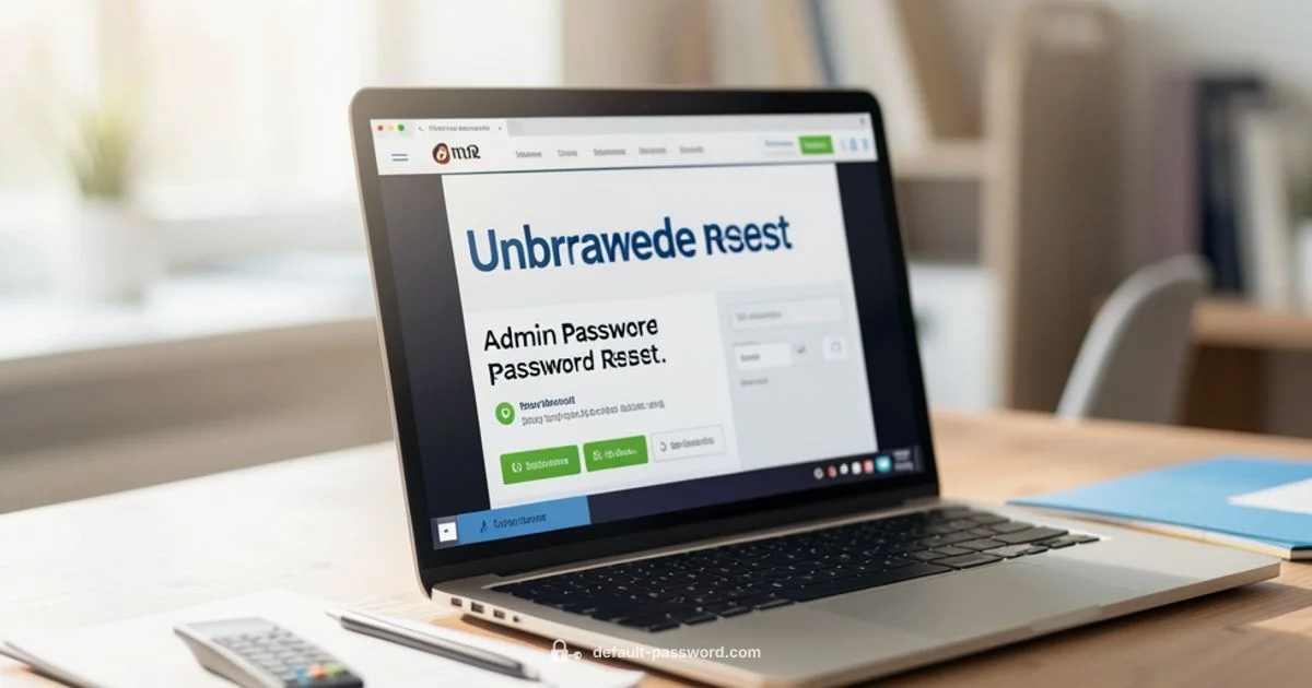 Reset Admin Password - Default Password