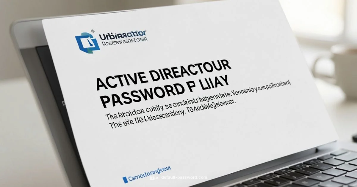 AD Password Policy AD Password Policy - Default Password