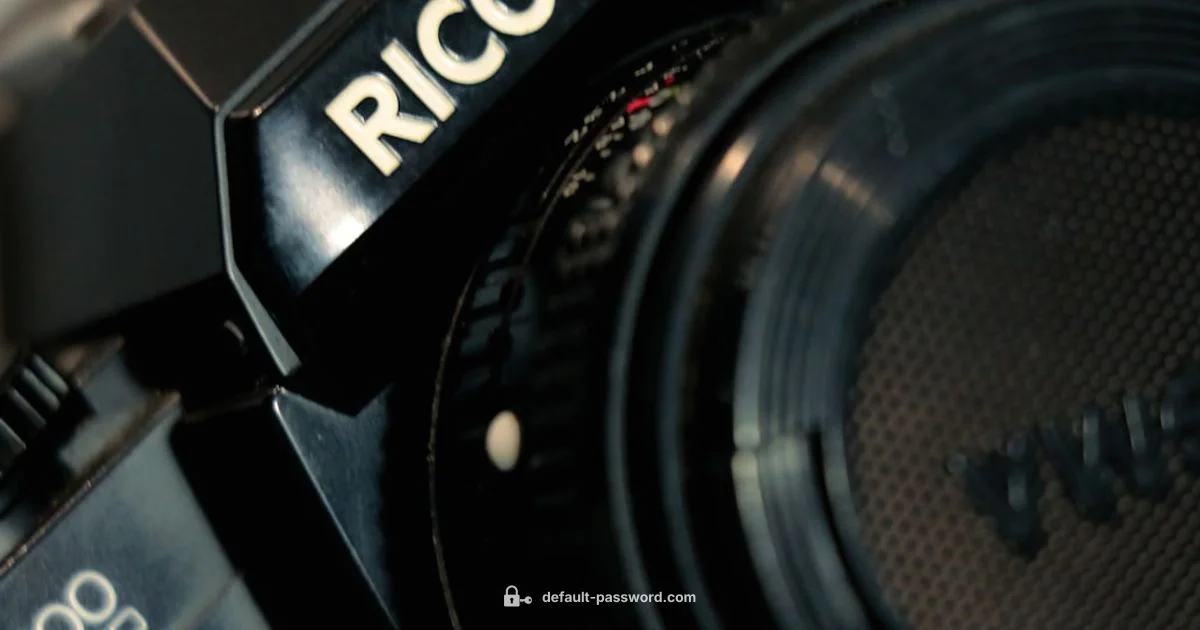 Ricoh Admin Security - Default Password