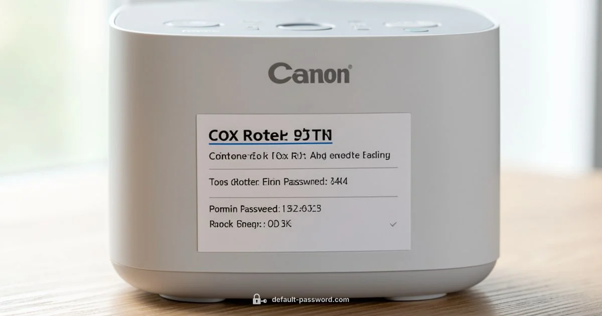 Cox Router Admin Password - Default Password