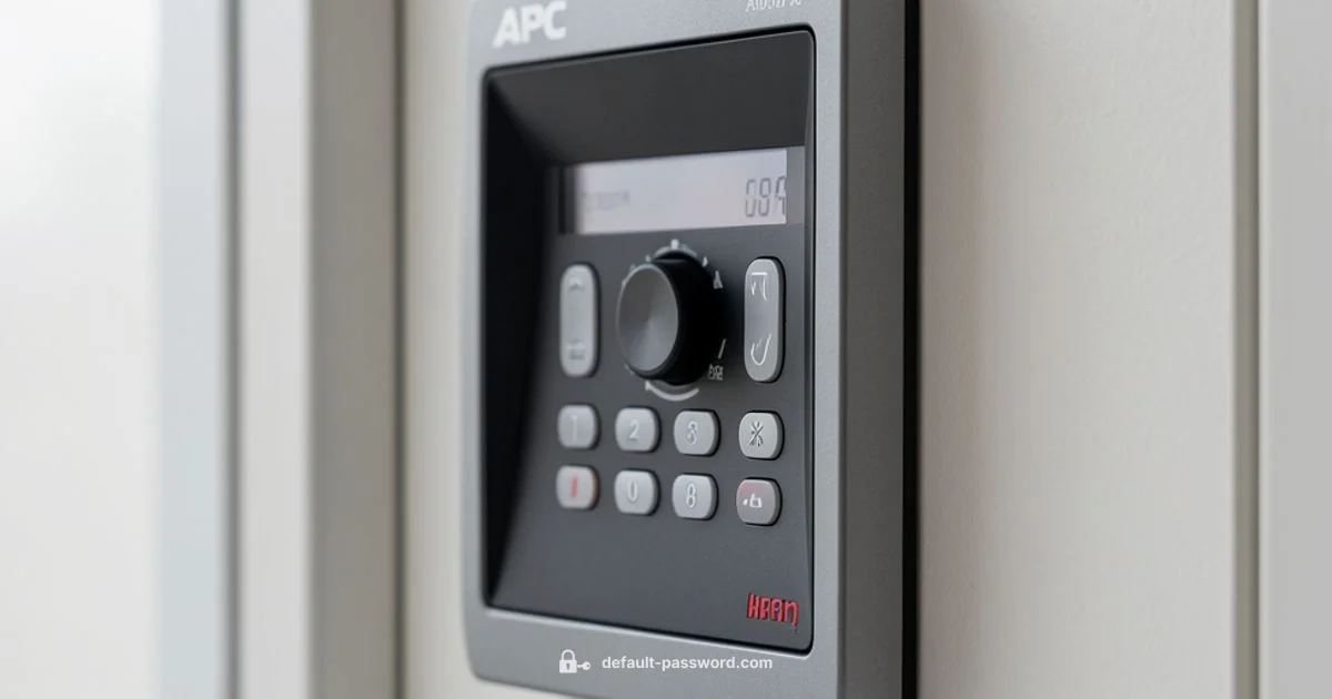 APC Password Guide - Default Password