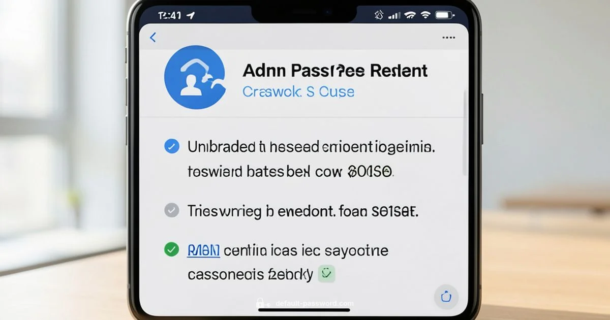 Reset Admin Password - Default Password