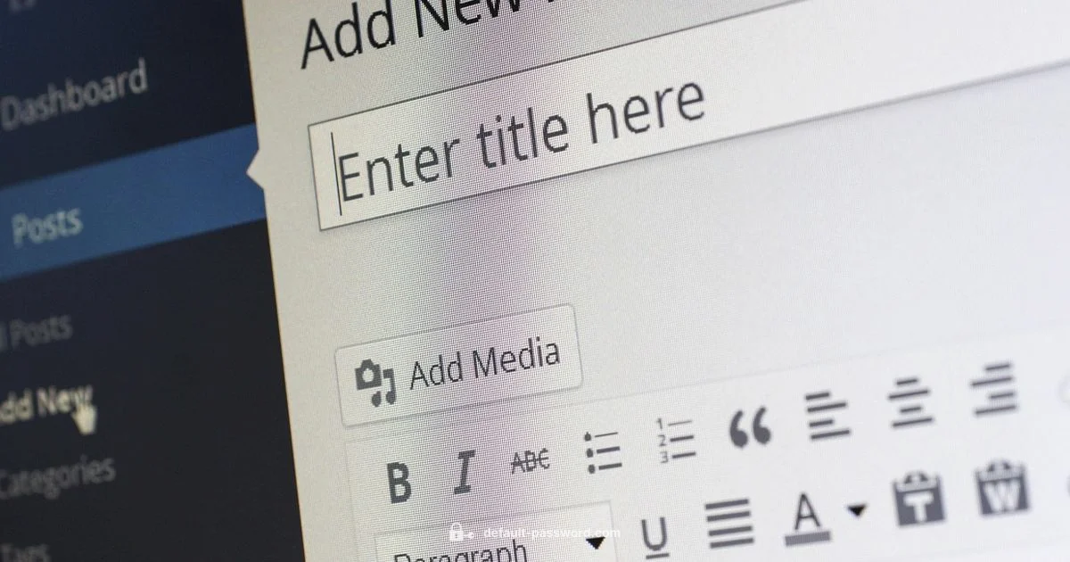 Secure Admin Access - Default Password