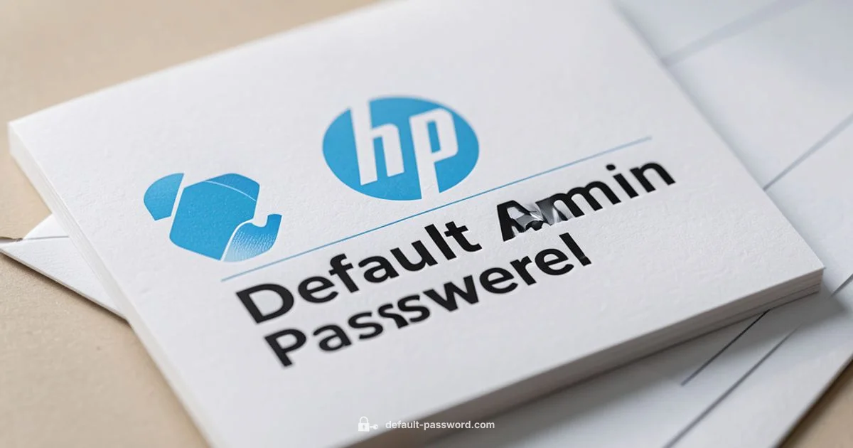 HP Admin Password - Default Password