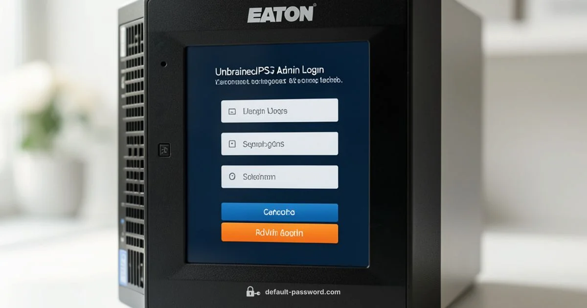 Eaton UPS Access - Default Password