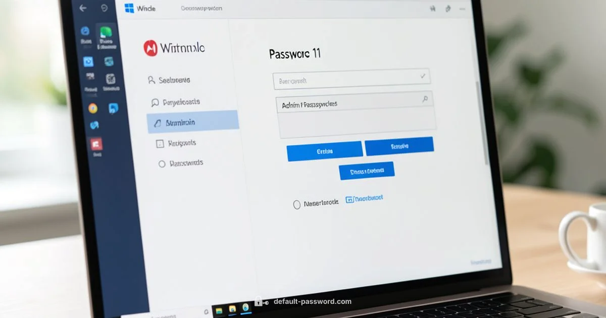 Admin Password Setup Admin Password Setup - Default Password