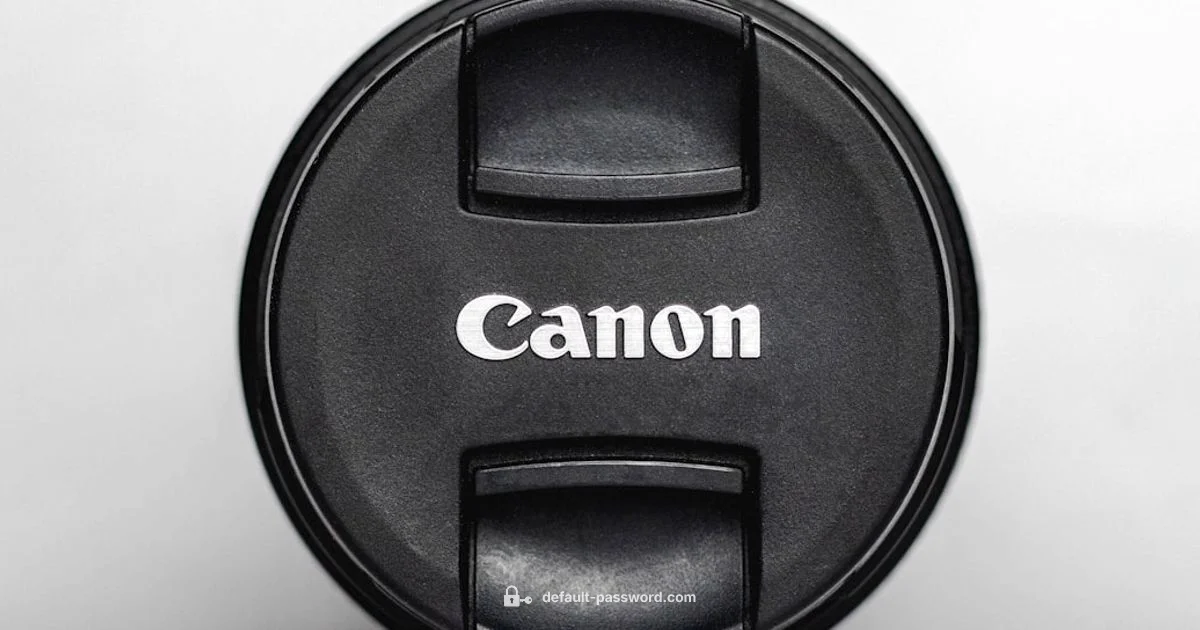 Canon Admin Access - Default Password