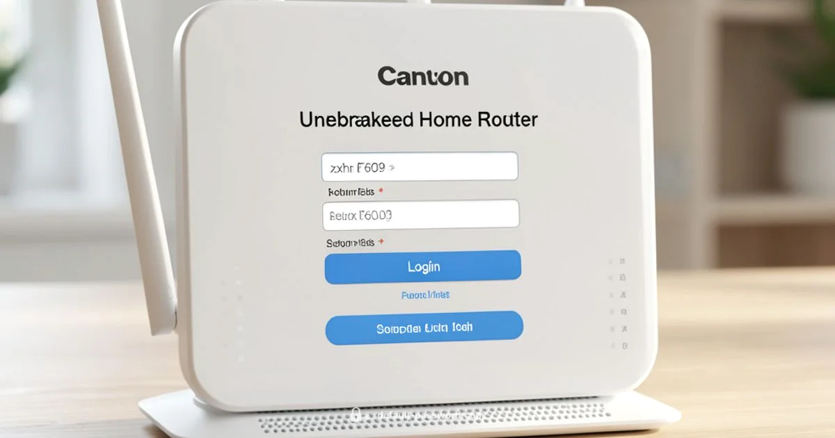 ZXHN F609 Login Guide - Default Password
