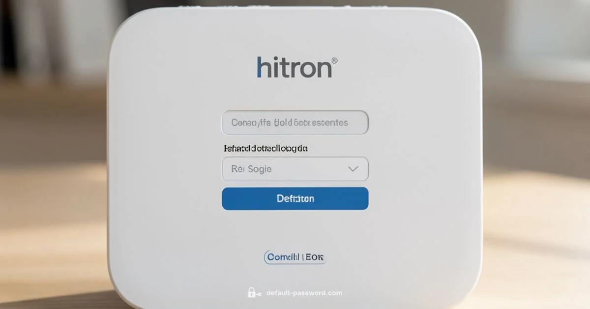 Hitron Router Defaults - Default Password