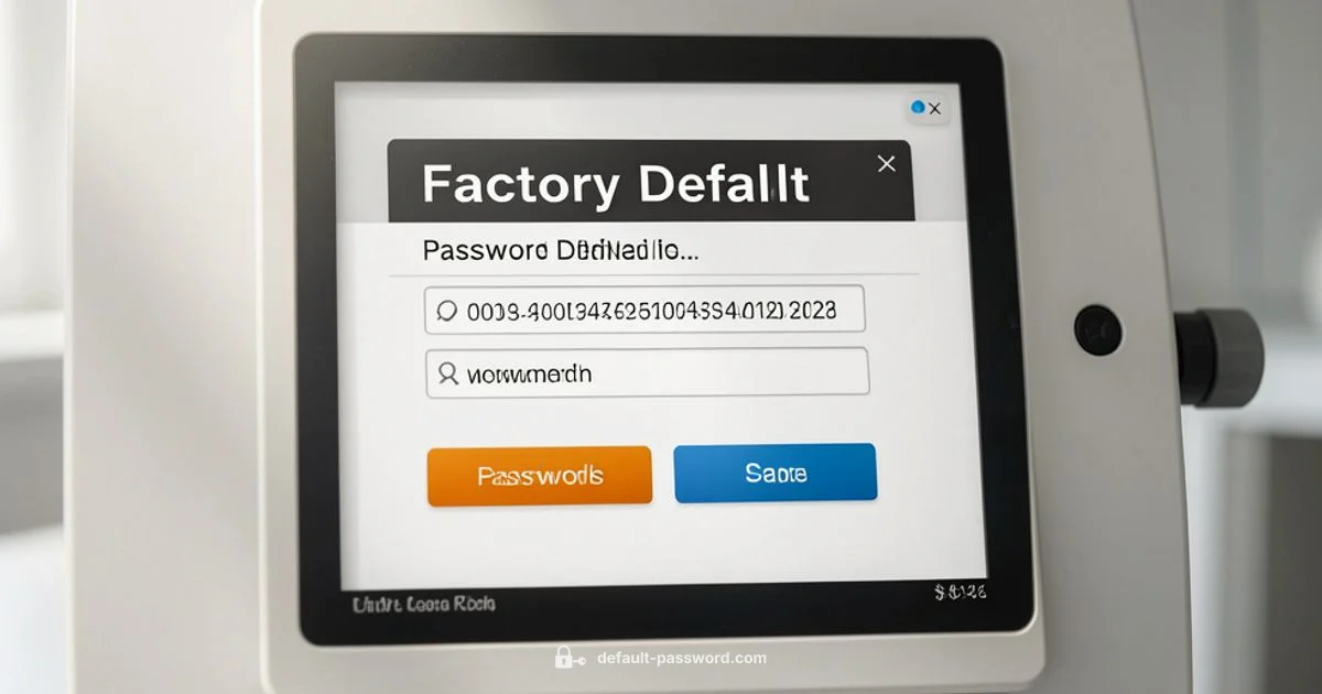 Factory Passwords - Default Password