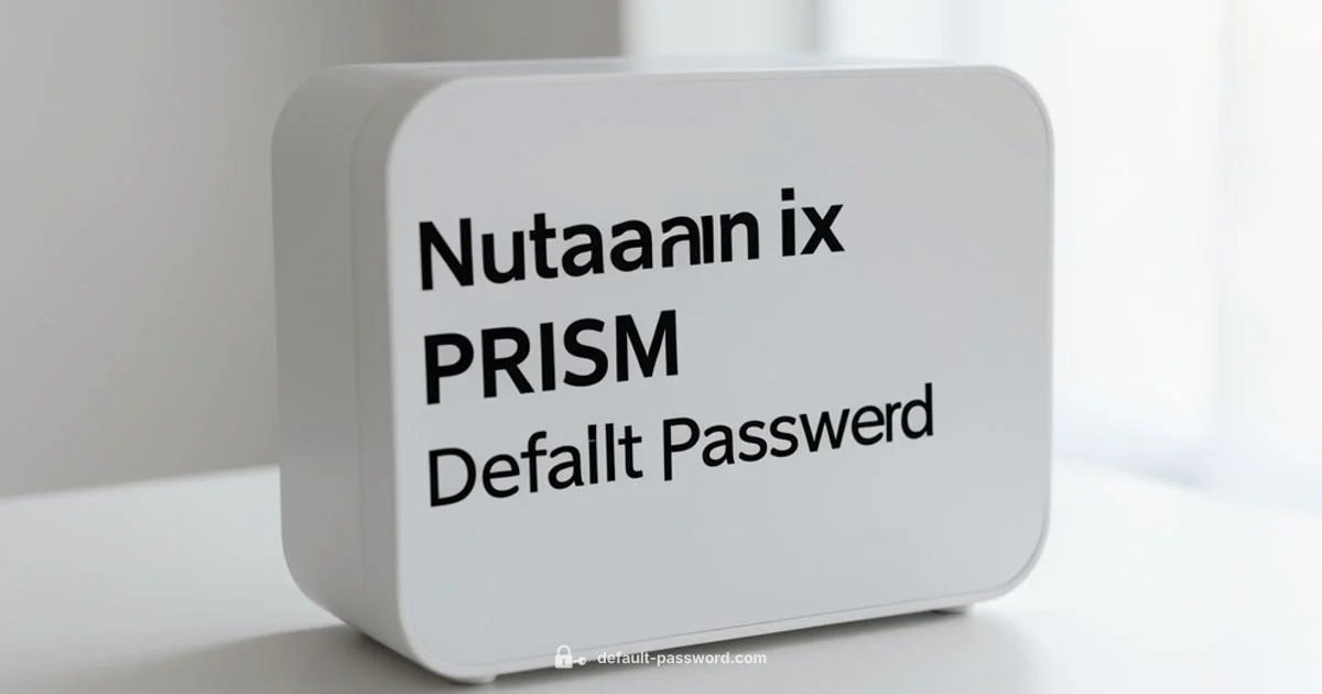Prism Central Password - Default Password