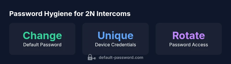 Infographic showing password best practices for 2N intercom