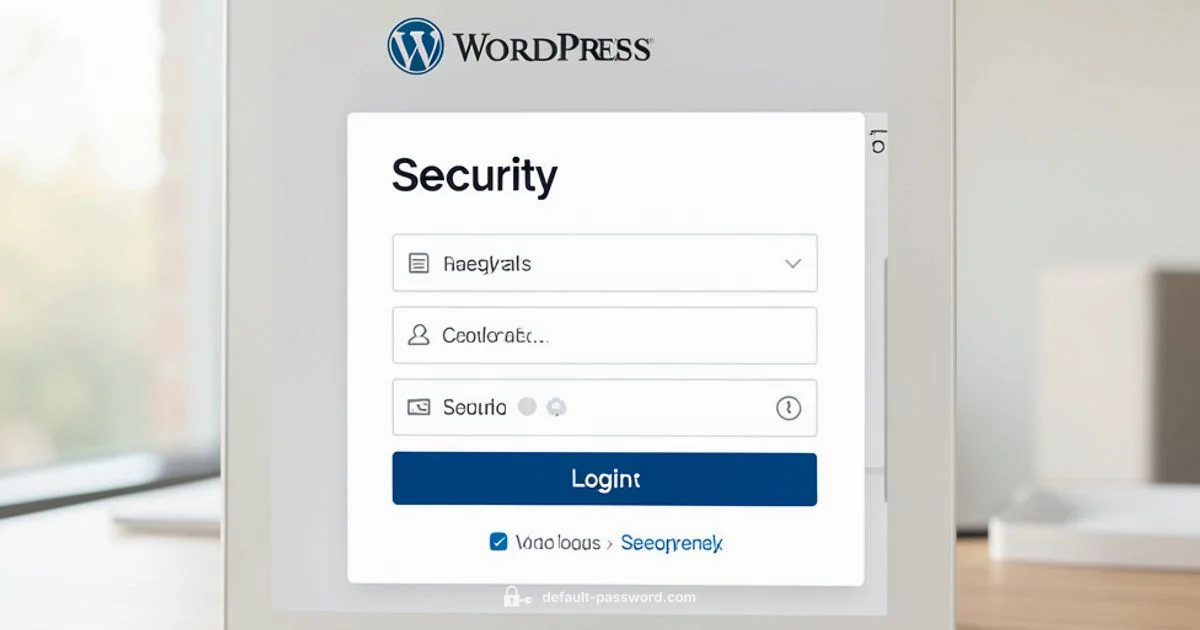 WP Admin Security - Default Password
