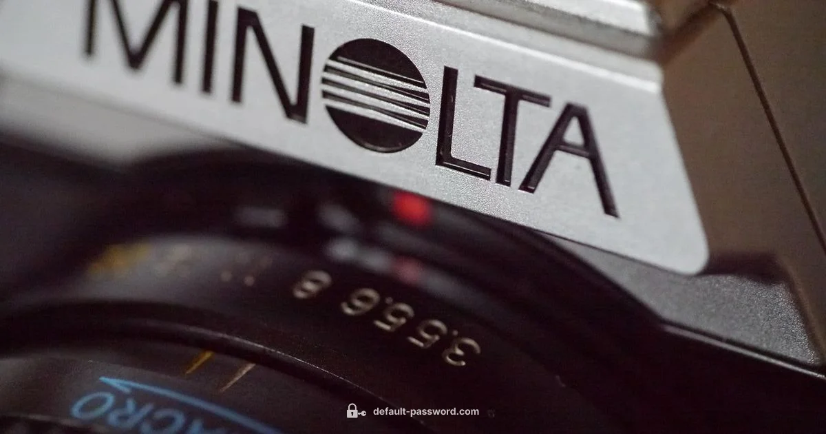 Konica Minolta Admin Password - Default Password