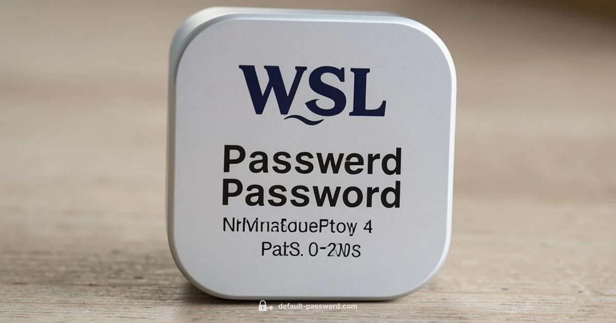 Default WSL Password Default WSL Password - Default Password