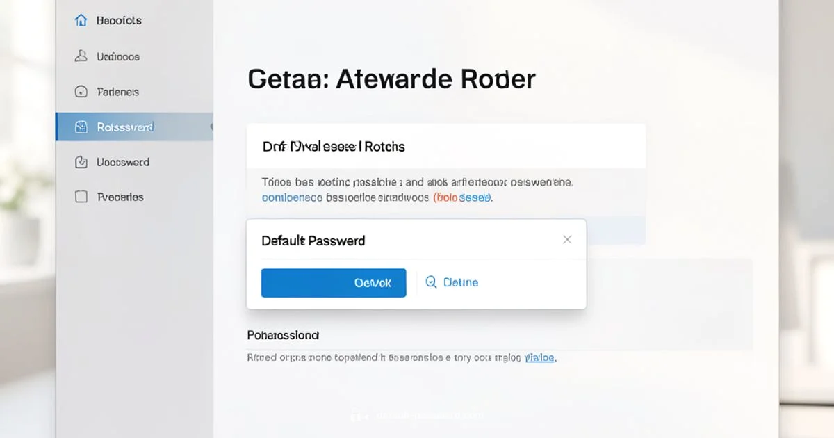 Default Password Risk