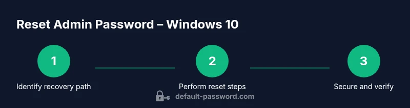 Process diagram showing steps to reset Windows 10 admin password