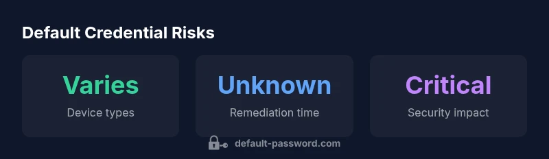 Infographic showing risks of default credentials across devices