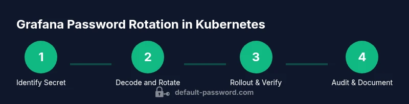 Process diagram showing Grafana password rotation in Kubernetes