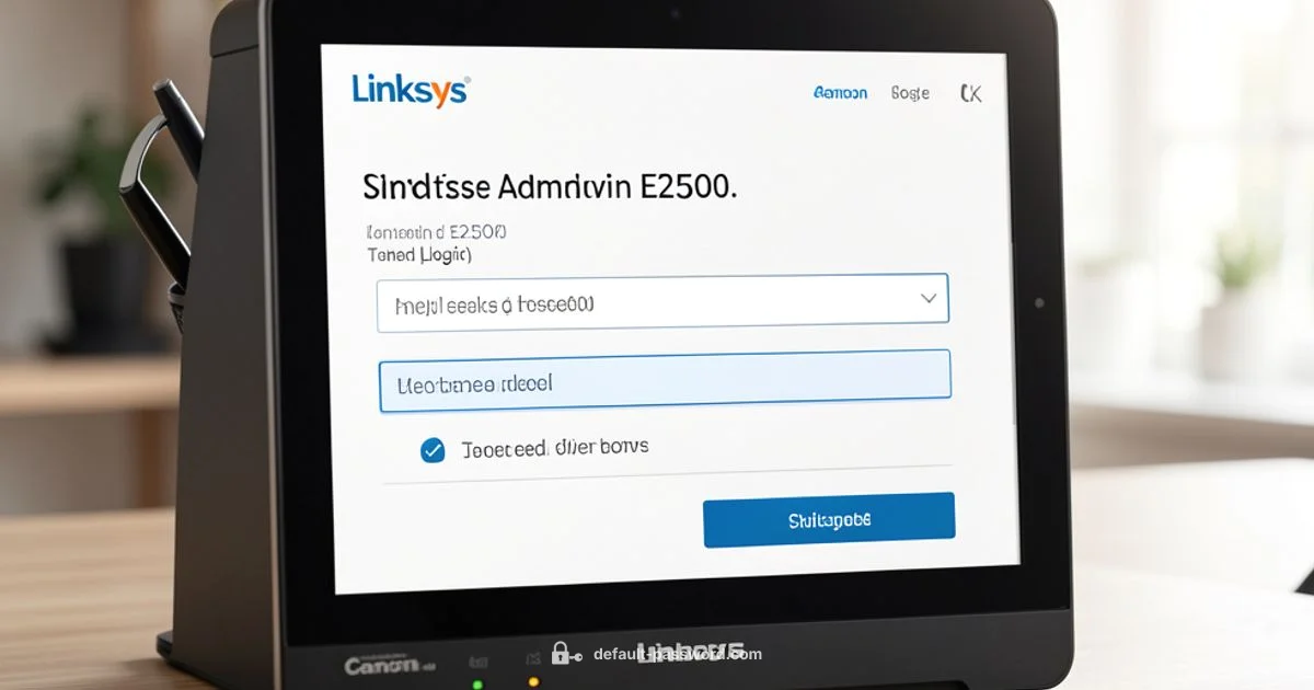 E2500 Admin Login E2500 Admin Login - Default Password