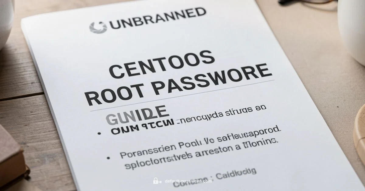 CentOS Root Password CentOS Root Password - Default Password