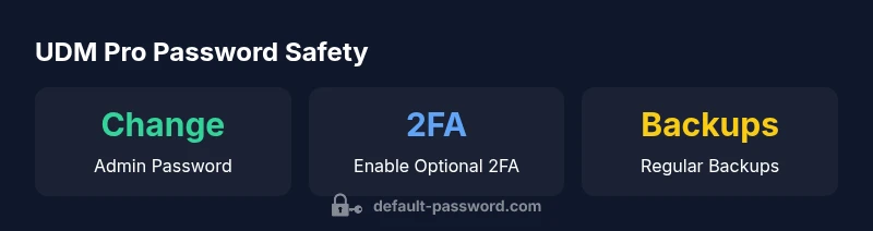 Infographic showing password best practices for UDM Pro