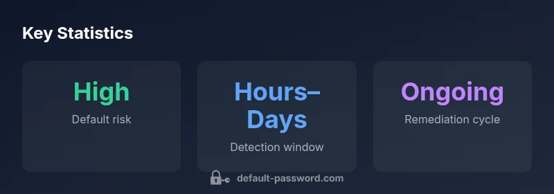 Infographic showing risks of default passwords and steps to secure crafty controllers